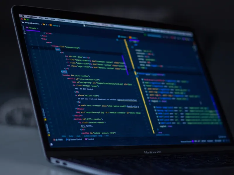 Code on screen representing agentic development workflow